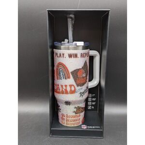 RARE Cleveland Browns NFL Bling Colossal 46 oz Tumbler Stainless Double Wall NIB